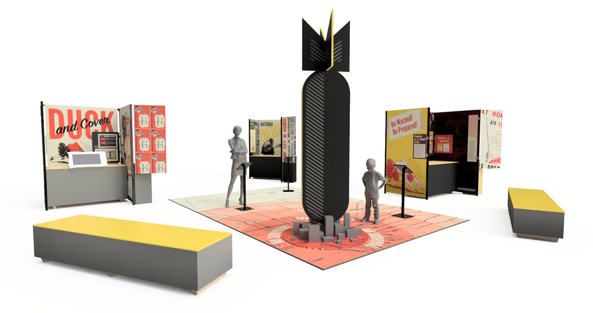 Atomic Alert traveling exhibit rendering side view